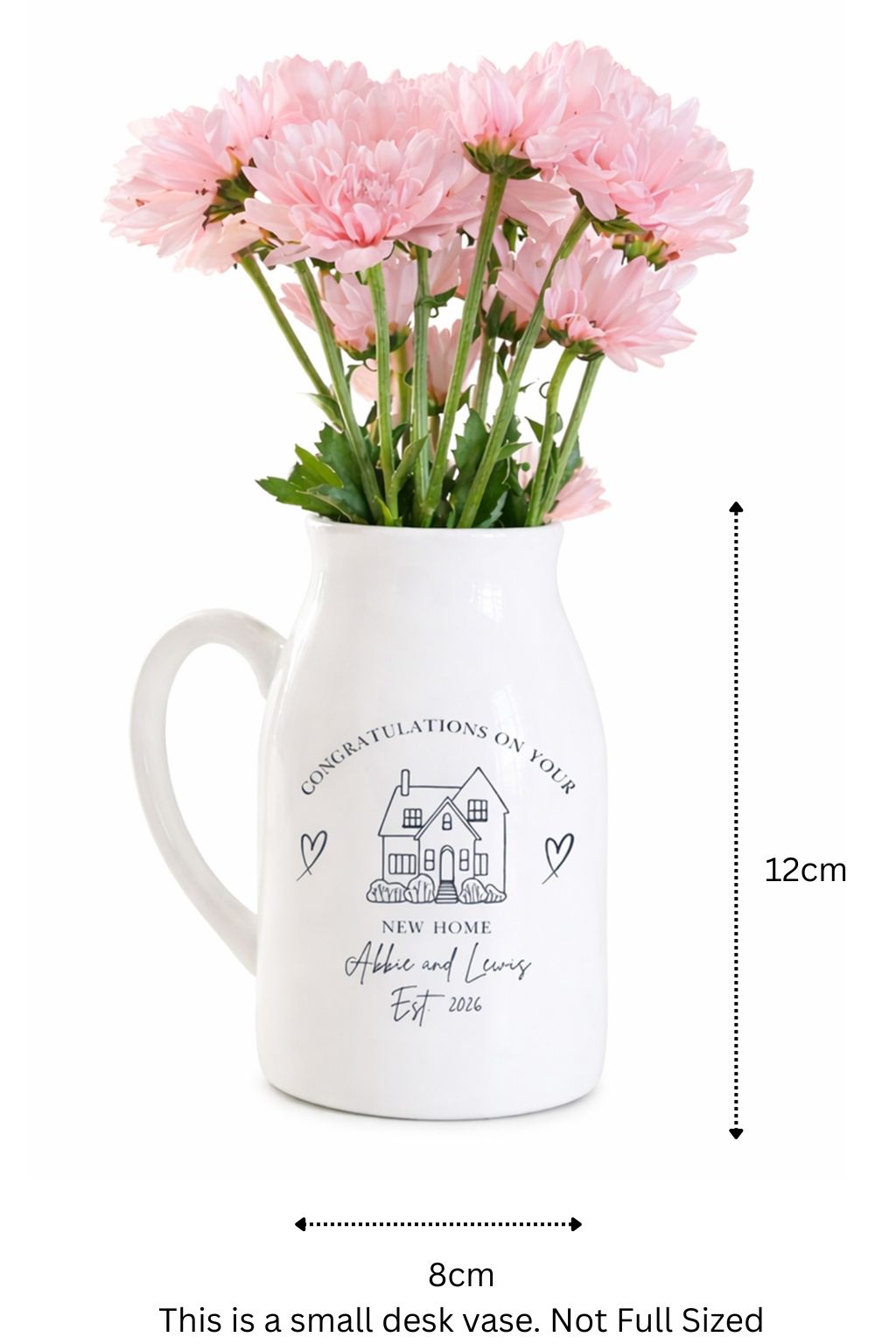 Personalised New Home Gift - New Home Small Vase - Housewarming Gift - Moving In Gift