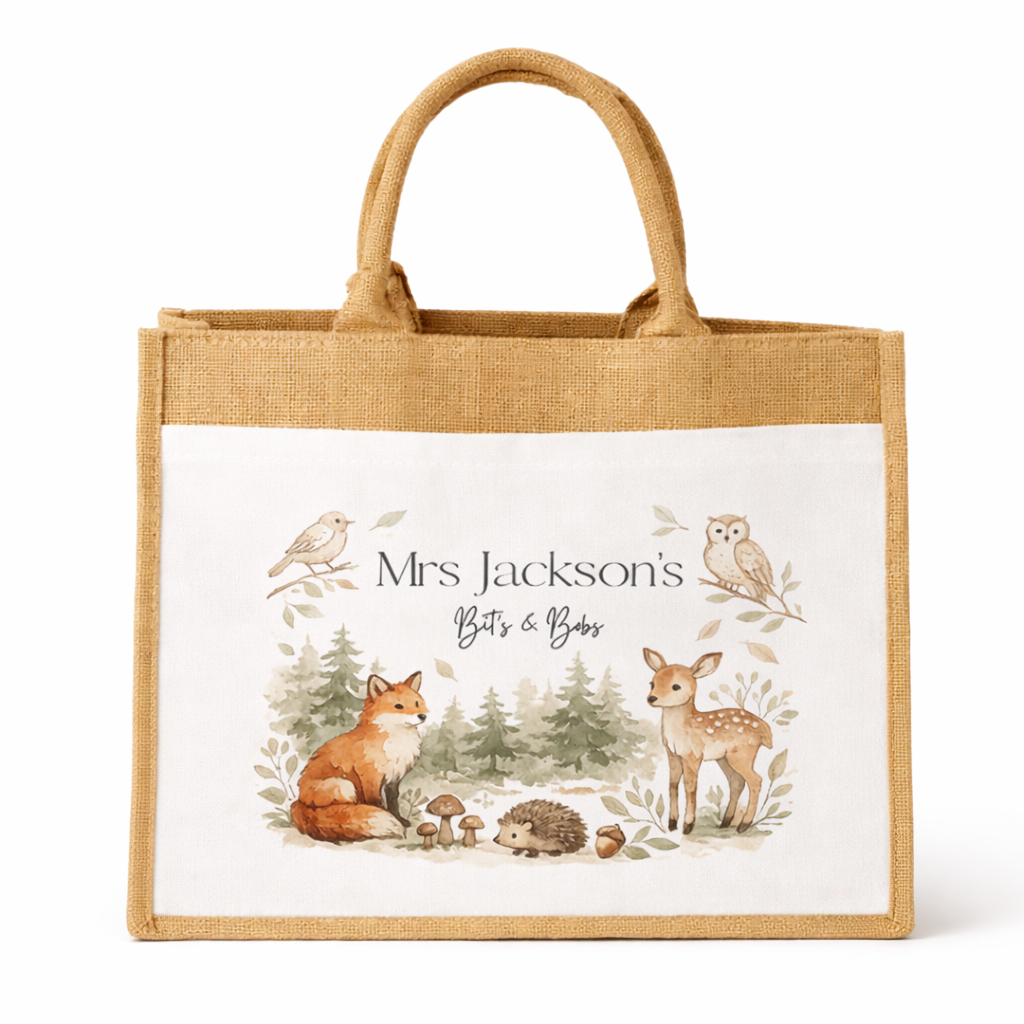 Personalised Teacher Gift Set | Thank You Teacher Tote Bag & Mug | End of Term Nursery Primary School Present UK