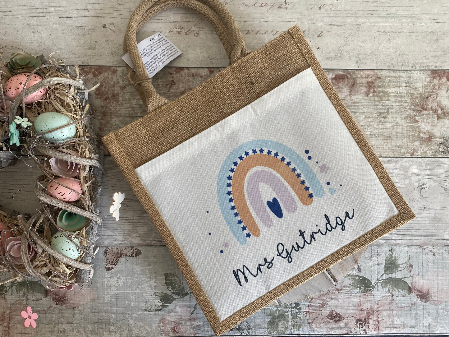 Personalised Teacher Lunch Bag - Teacher Gifts - Rainbow Gifts For Teachers - Teacher Bag