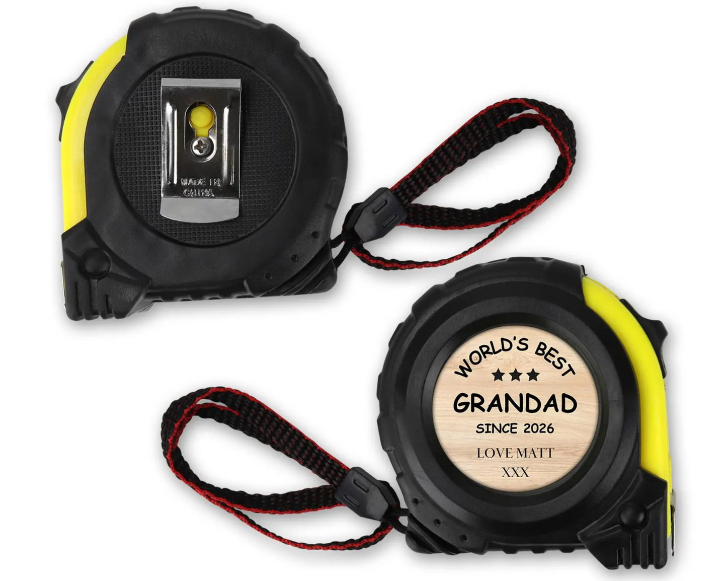 Personalised Tape Measure, Fathers Day Gift for Dad, Grandad, Grandpa, DIY Tool Present