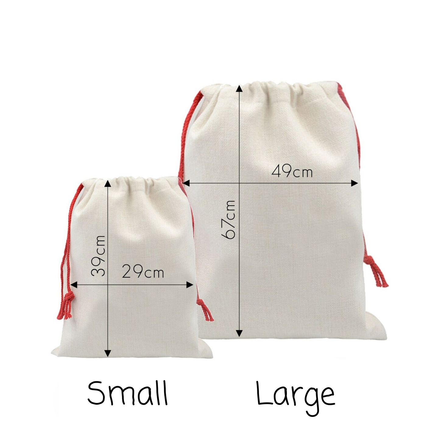 Personalised Christmas Gift Bag For Adults, Christmas Sack Adults, Christmas Eve Bag, Large And Small Santa Sack