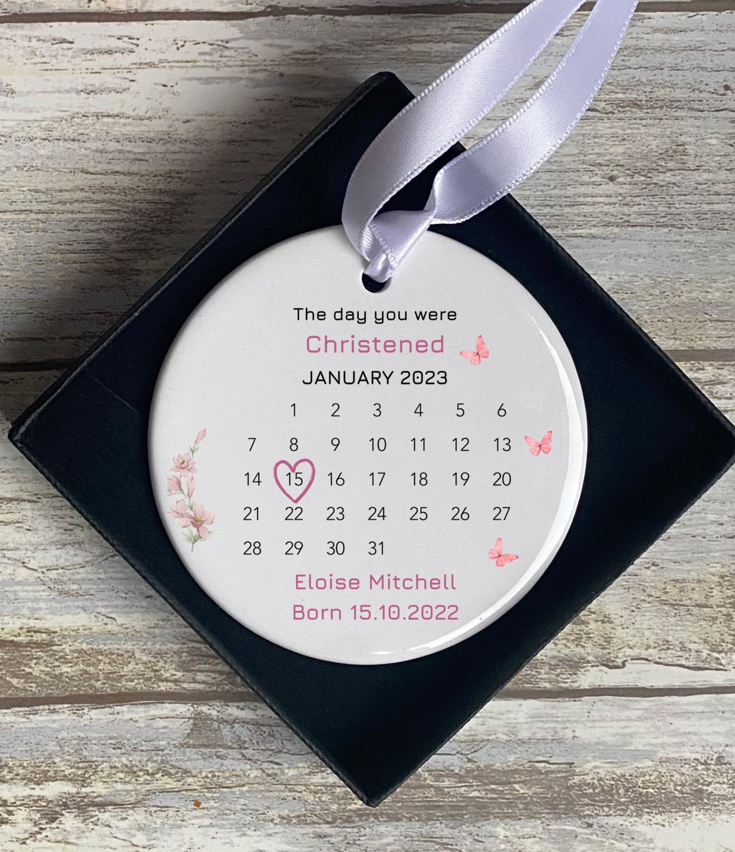 Personalised Christening Ornament - Christening Keepsake For Boys and Girls - Christening Gift