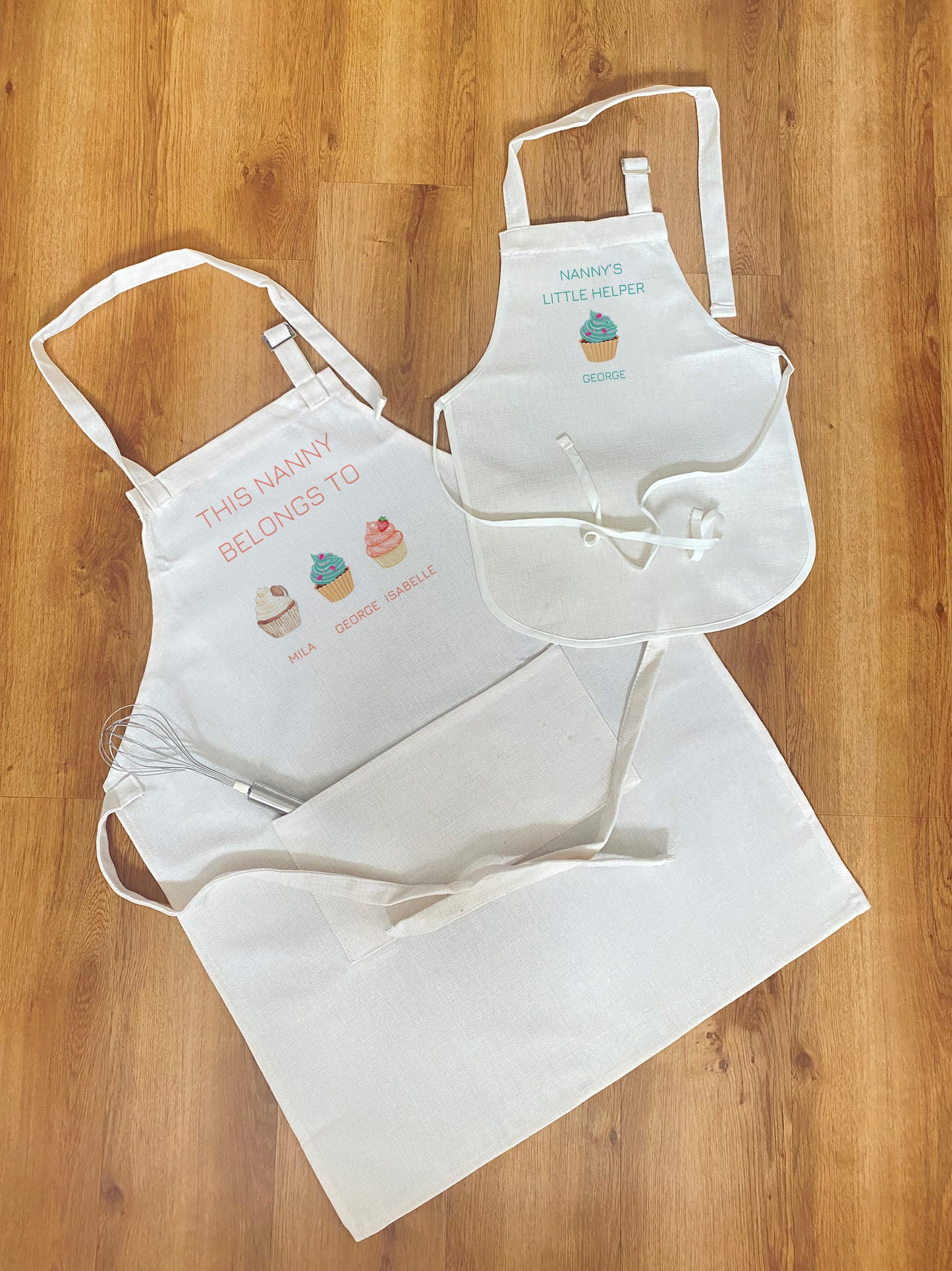 Personalised Nanny Apron - Nanny's Little Helper - Personalised Apron - Nanny Gift - World's Best Nanny - Grandparent Gift
