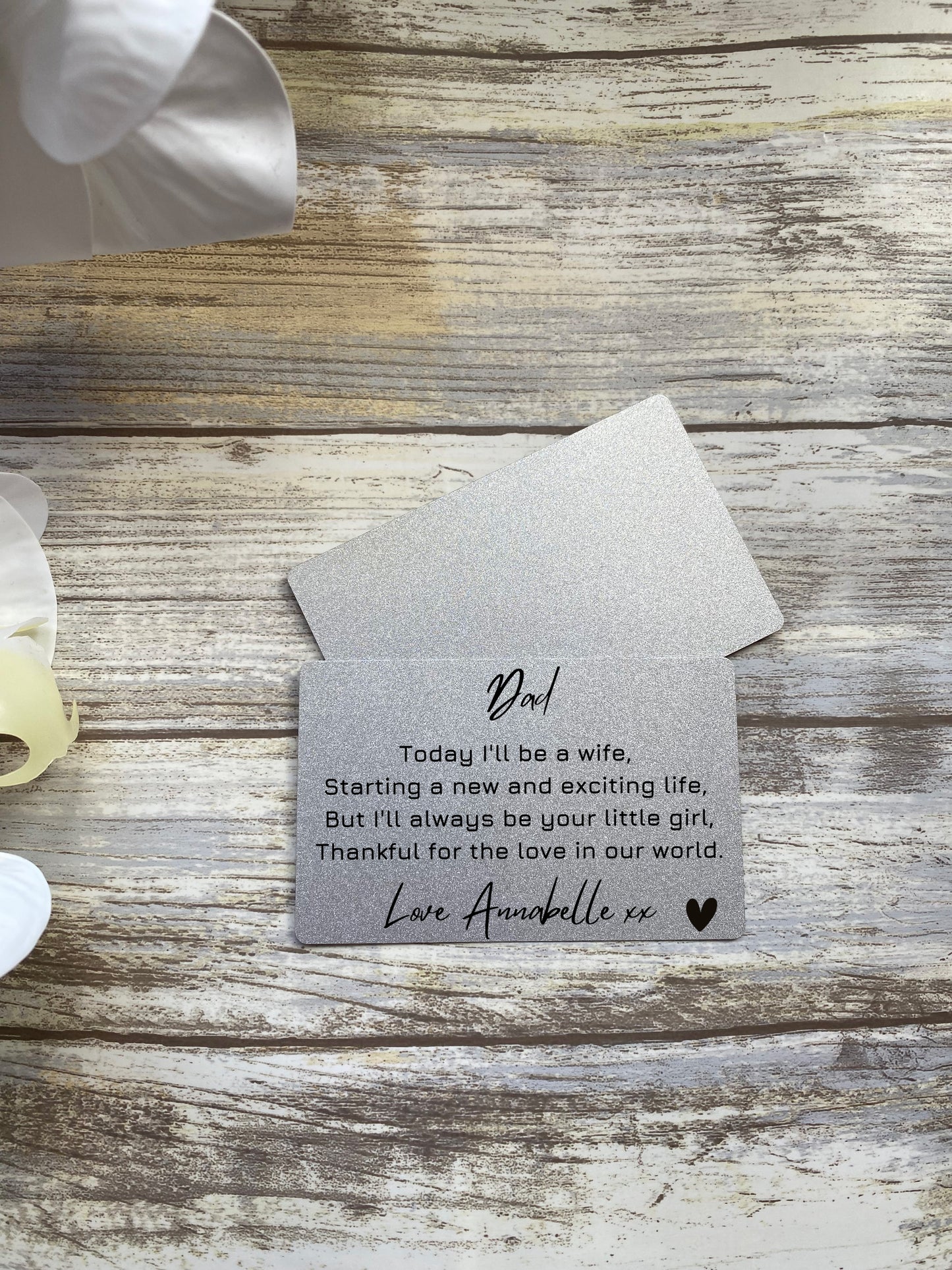 Father Of The Bride Gift From Daughter - Personalised Wedding Day Keepsake