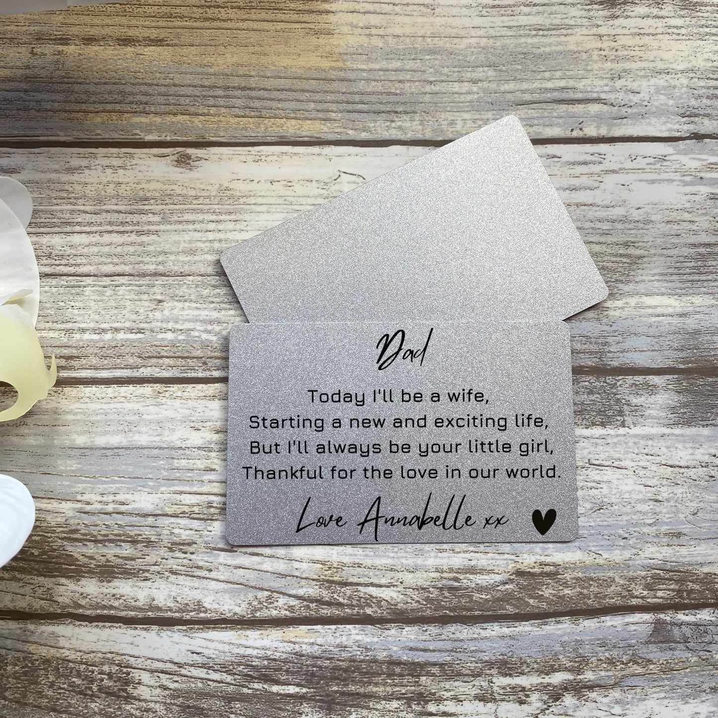 Father Of The Bride Gift From Daughter - Personalised Wedding Day Keepsake