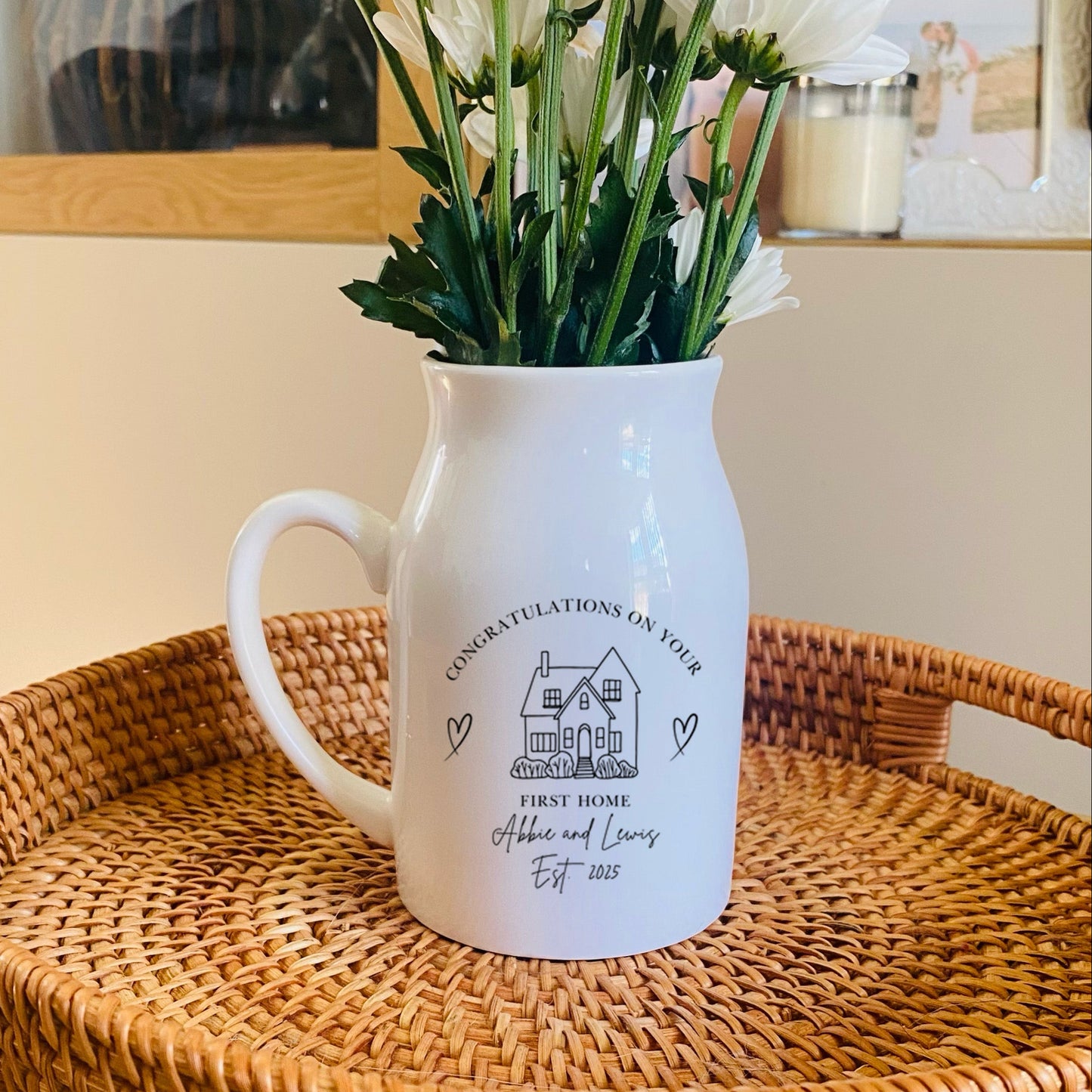 Personalised New Home Gift - New Home Small Vase - Housewarming Gift - Moving In Gift