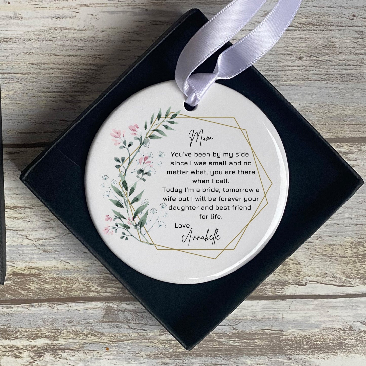 Personalised Mother Of The Bride Gift From Daughter - Wedding Ornament - Mother Of The Bride Keepsake