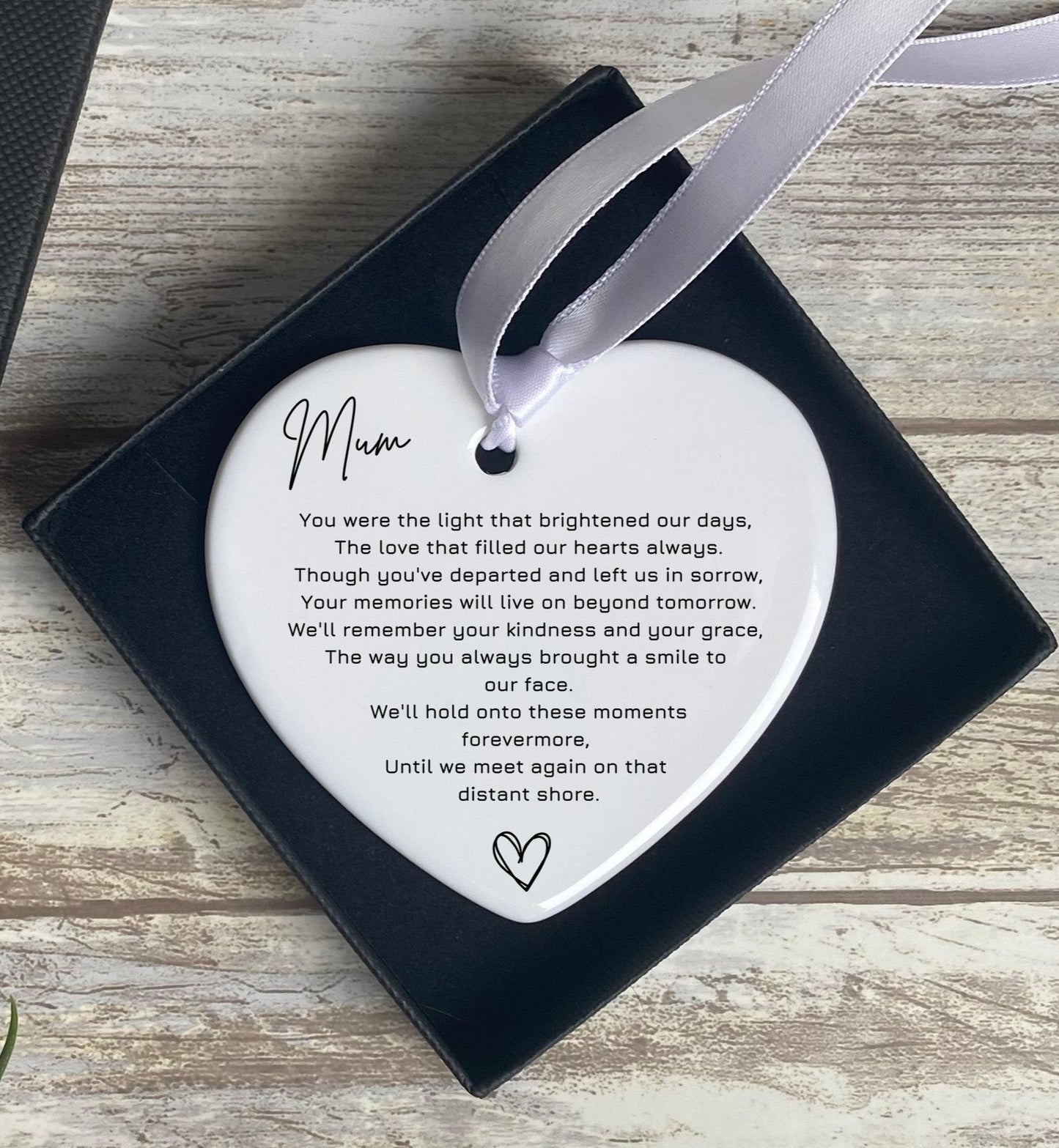 Mum Memorial Ornament - In Loving Memory Gift - Memorial Keepsake - Christmas Memorial Ornament
