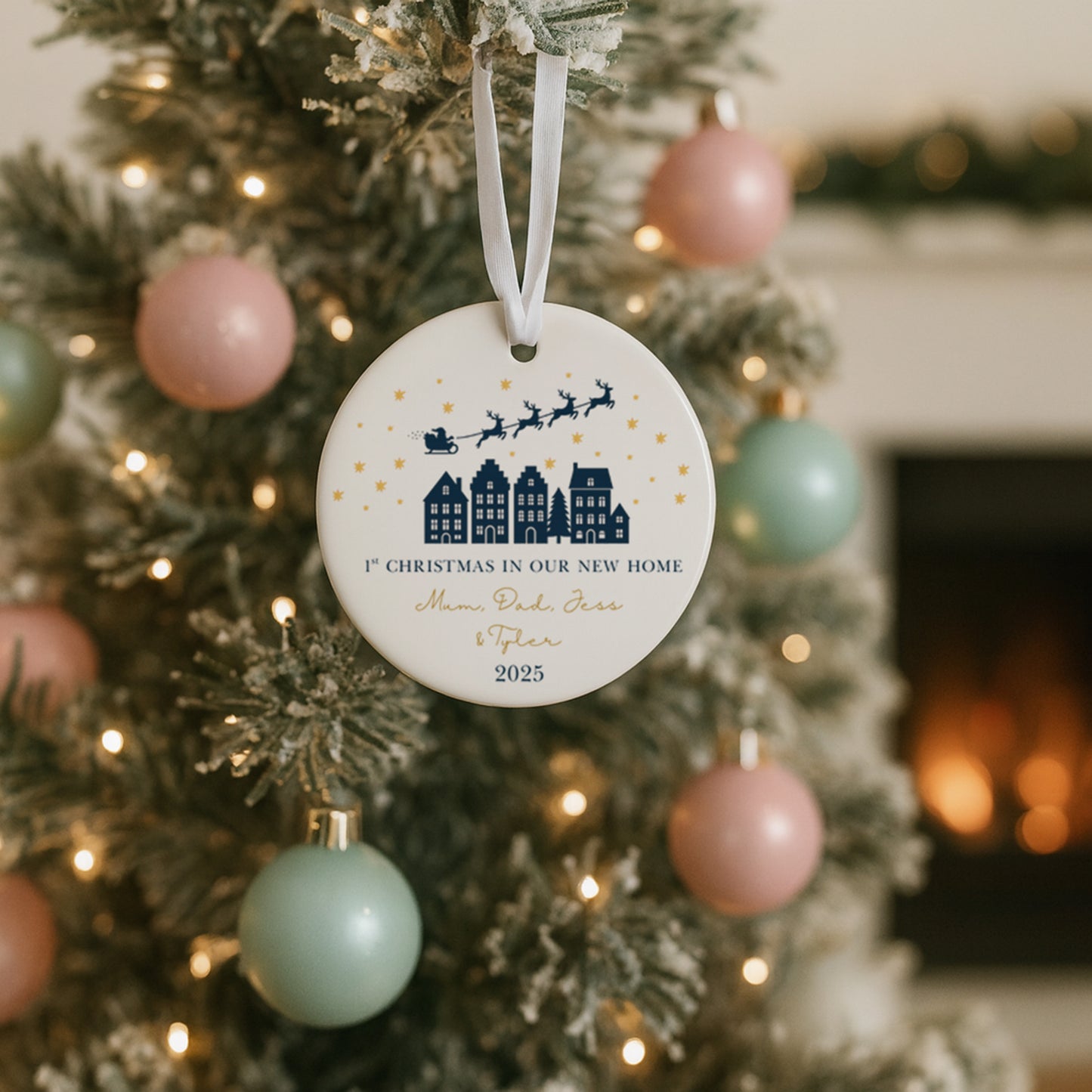 First Christmas New Home Bauble - Personalised Christmas Decoration