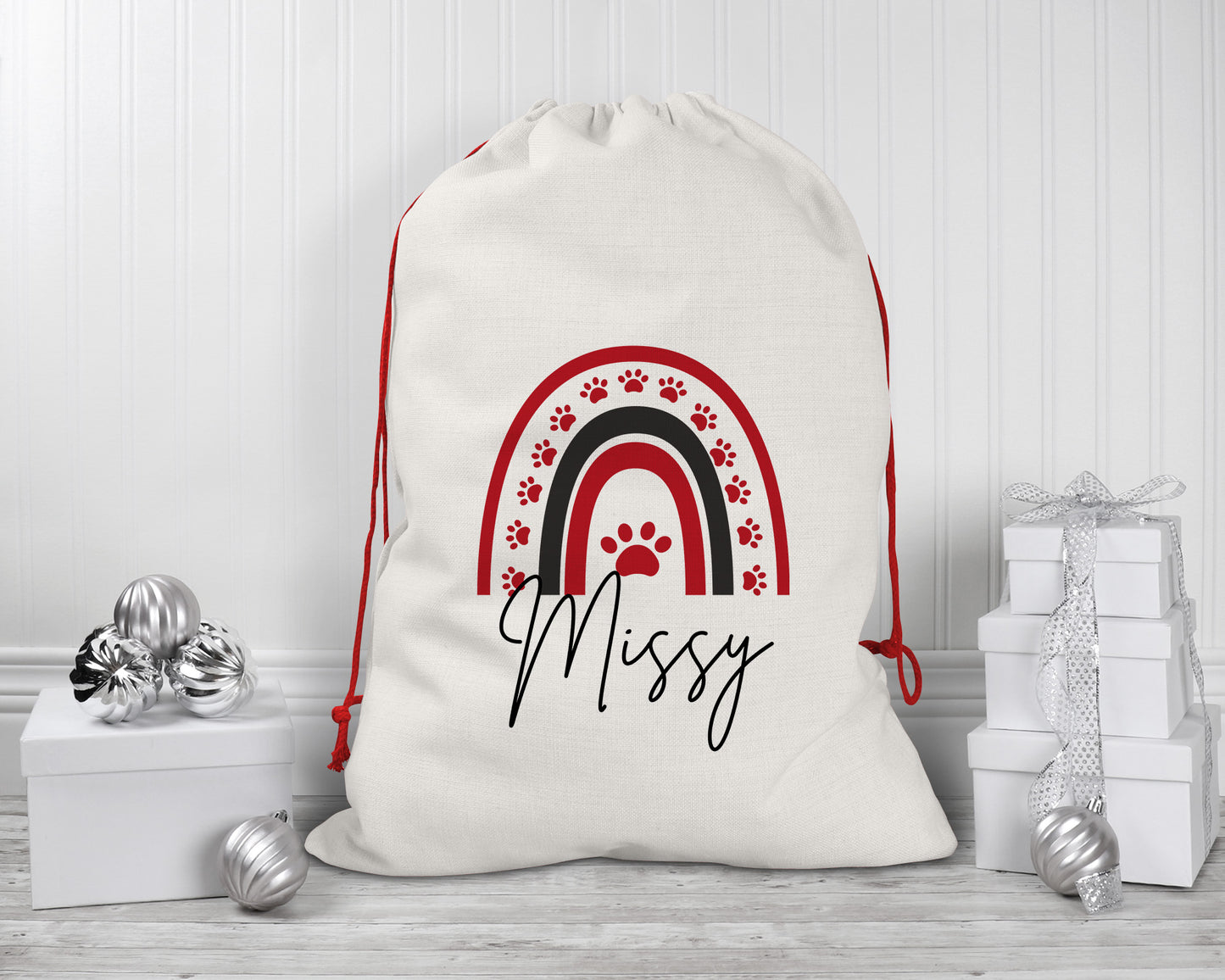 Personalised Dog Christmas Stocking, Cat Christmas Stocking, Pet Christmas Stocking