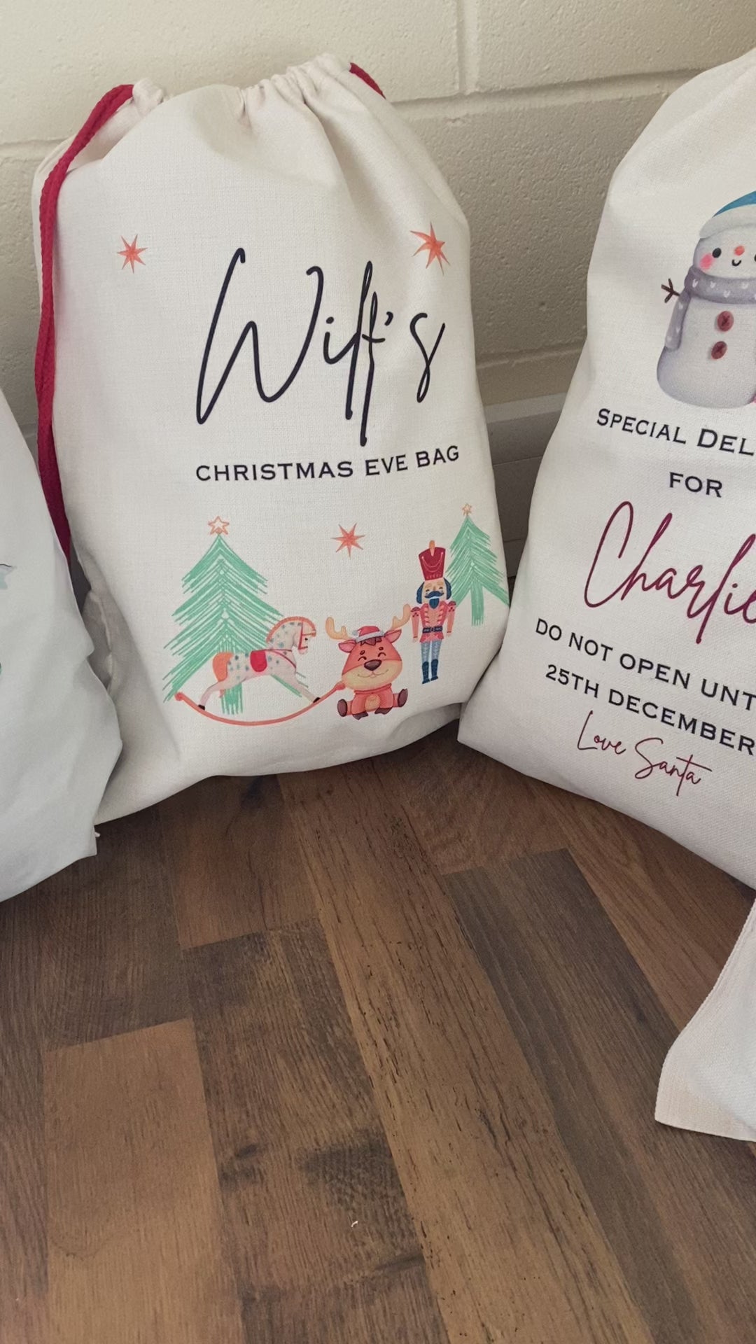 Personalised Christmas Sacks by Unique Personalised Gifts.