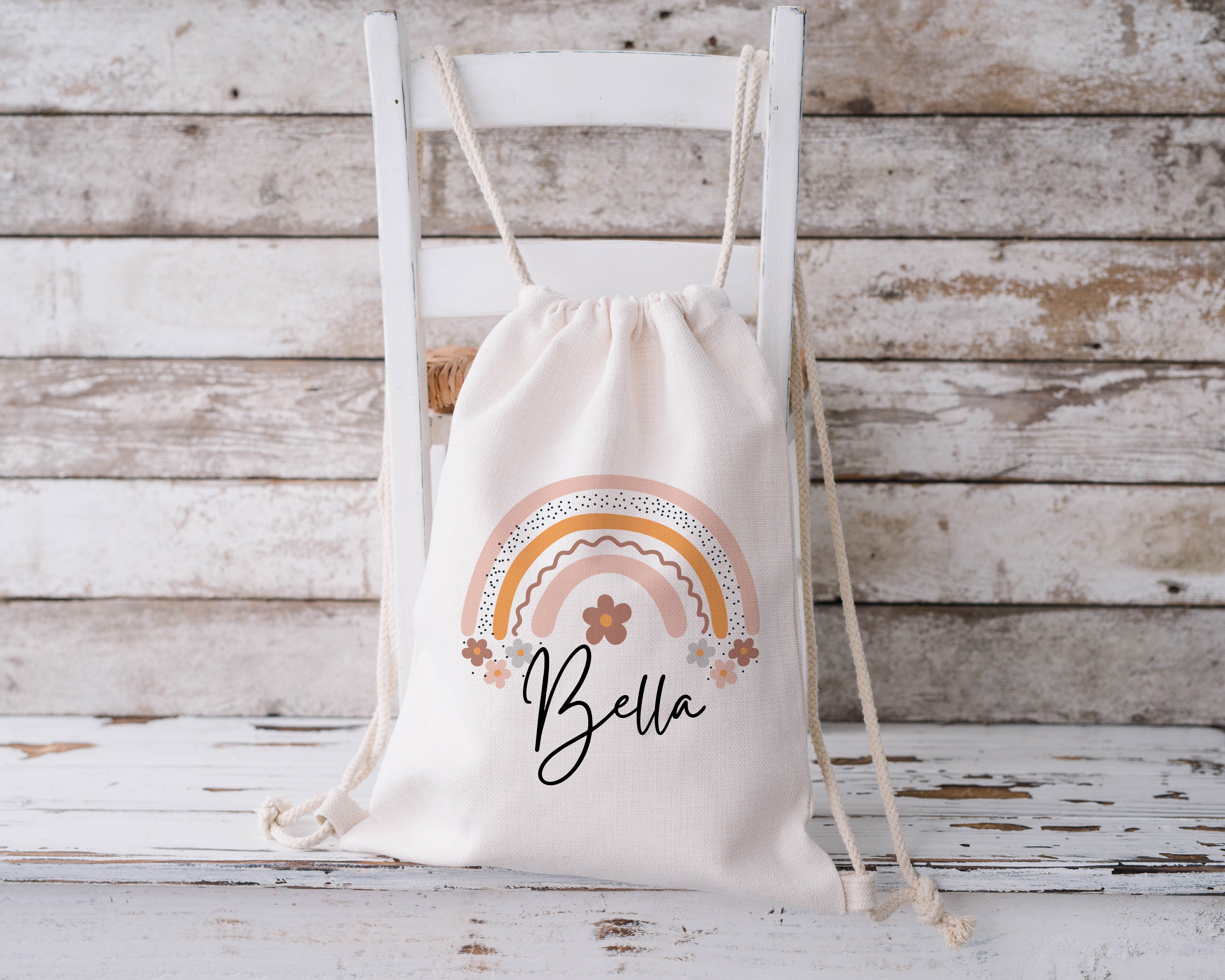 Personalised Girls Backpack Bag Mini School PE Club Nursery Any Name Rucksack