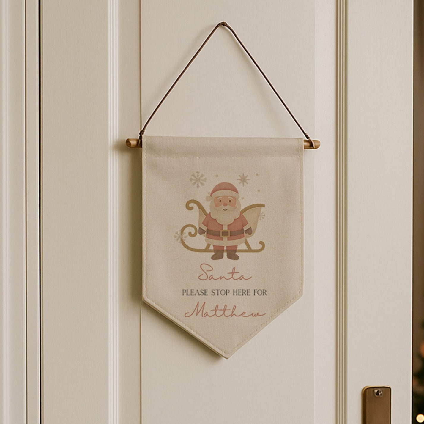 Personalised Santa Stop Here Sign - Ballerina, Nutcracker & Santa Designs