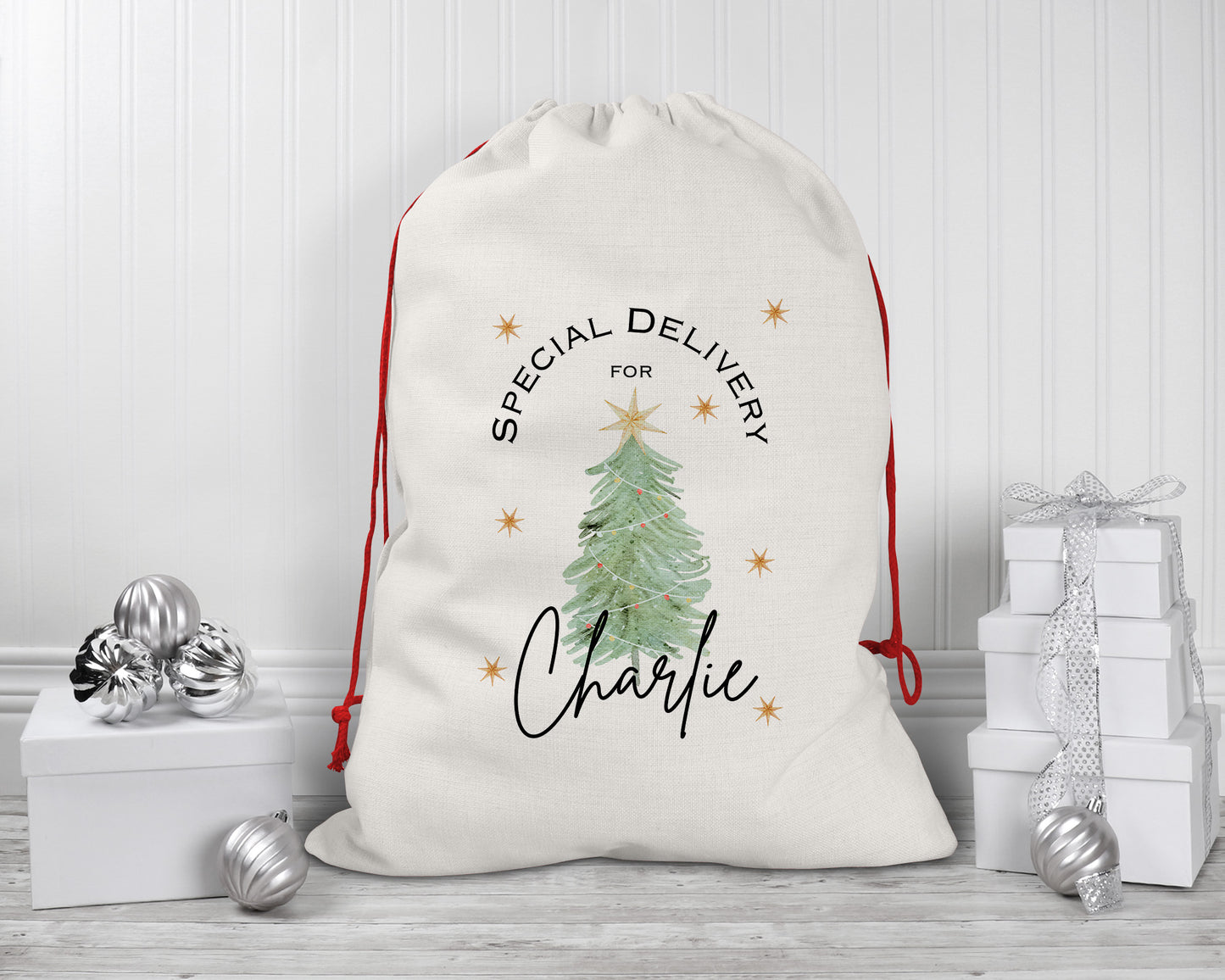 Personalised Special Delivery Christmas Sack, Christmas Eve Bag, Santa Sack, Christmas Present Sack