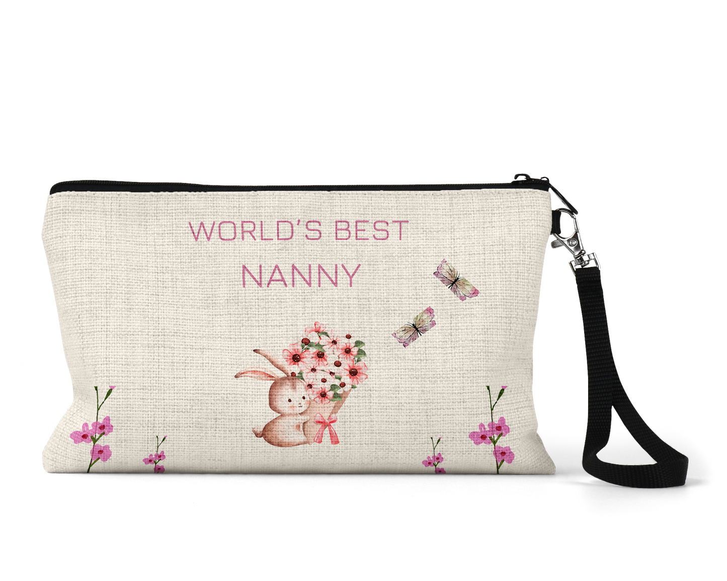 World's Best Nanny Gifts, Nanny Mothers Day Gift, Nanny Makeup Bag, Gift for Nan