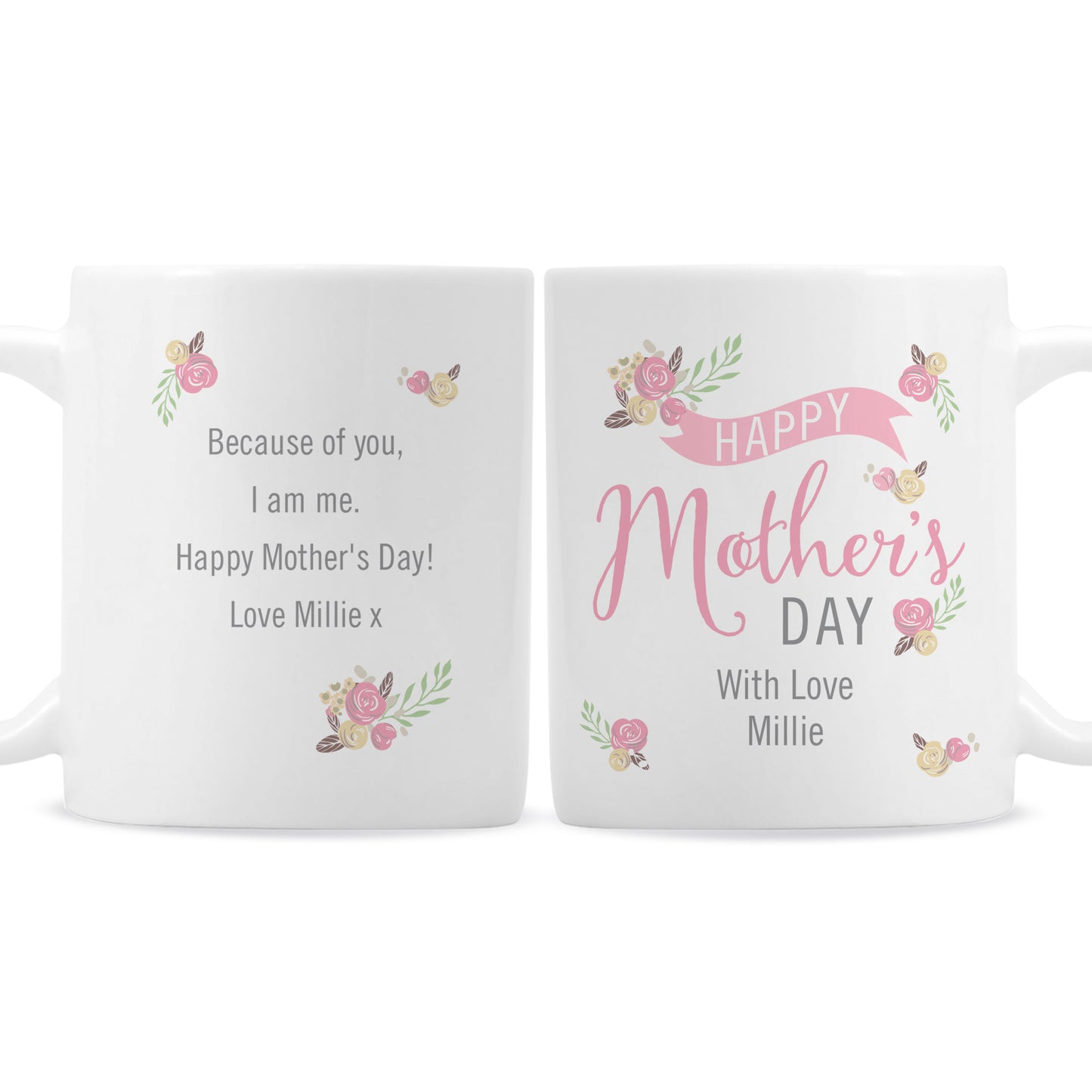 Personalised Floral Bouquet Mother’s Day Slim Mug