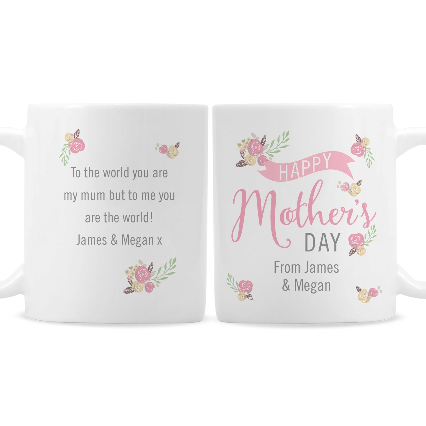 Personalised Floral Bouquet Mother’s Day Slim Mug