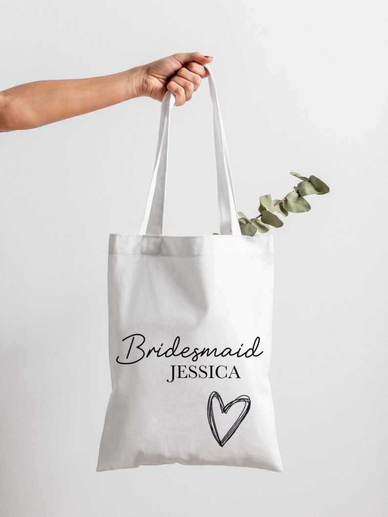 Personalised Bridesmaid Bags, Thank You Gift Totes For Wedding Guests