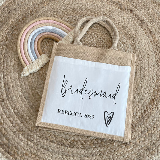 Personalised Bridesmaid Gift Bags - Bridesmaid Gift - Wedding Day Bag - Bridesmaid Thank You