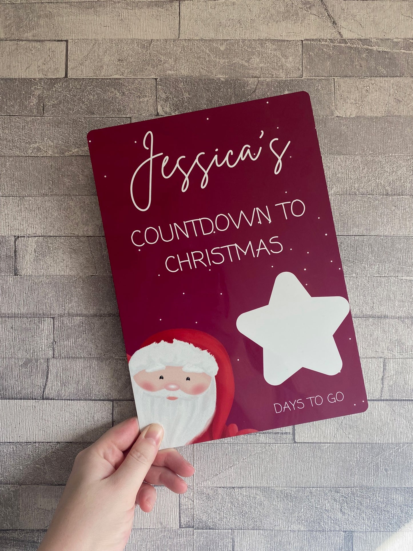 Countdown To Christmas Sign - Personalised Christmas Sign - 1st December Box Gifts