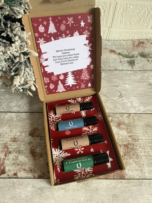 Aromatherapy Spa Gift Box - Essential Oil Set - Self Care Gift - Positivity Gifts - Wellbeing Gift - Stocking Fillers For Adults