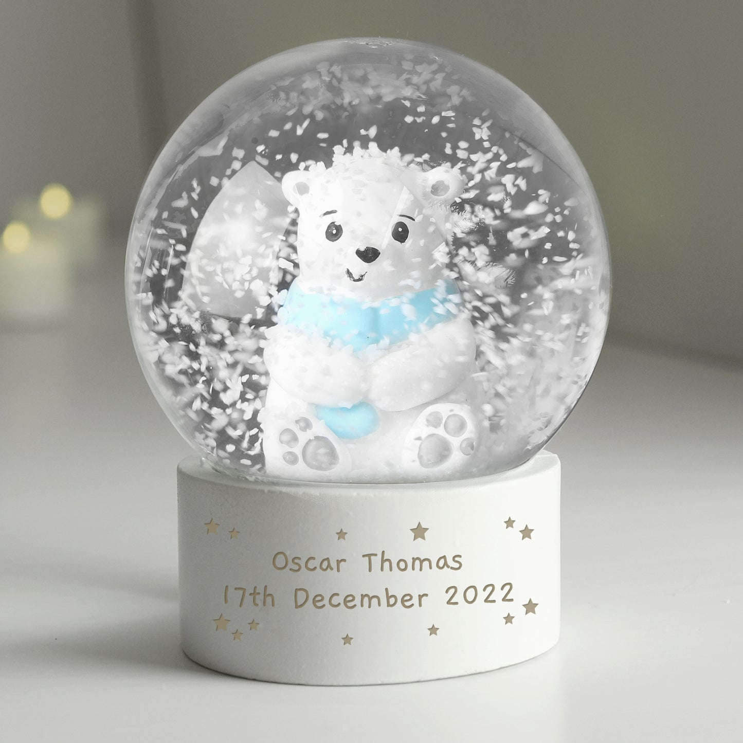 Personalised Polar Bear Snow Globe