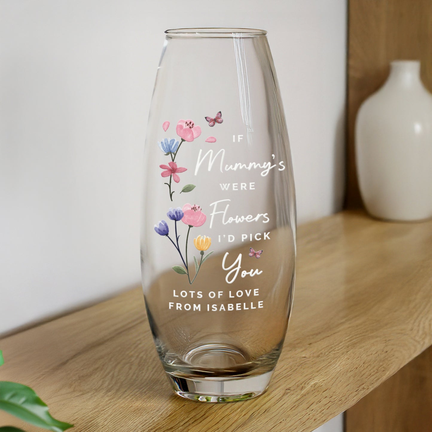 Personalised Id Pick You Text Bullet Vase