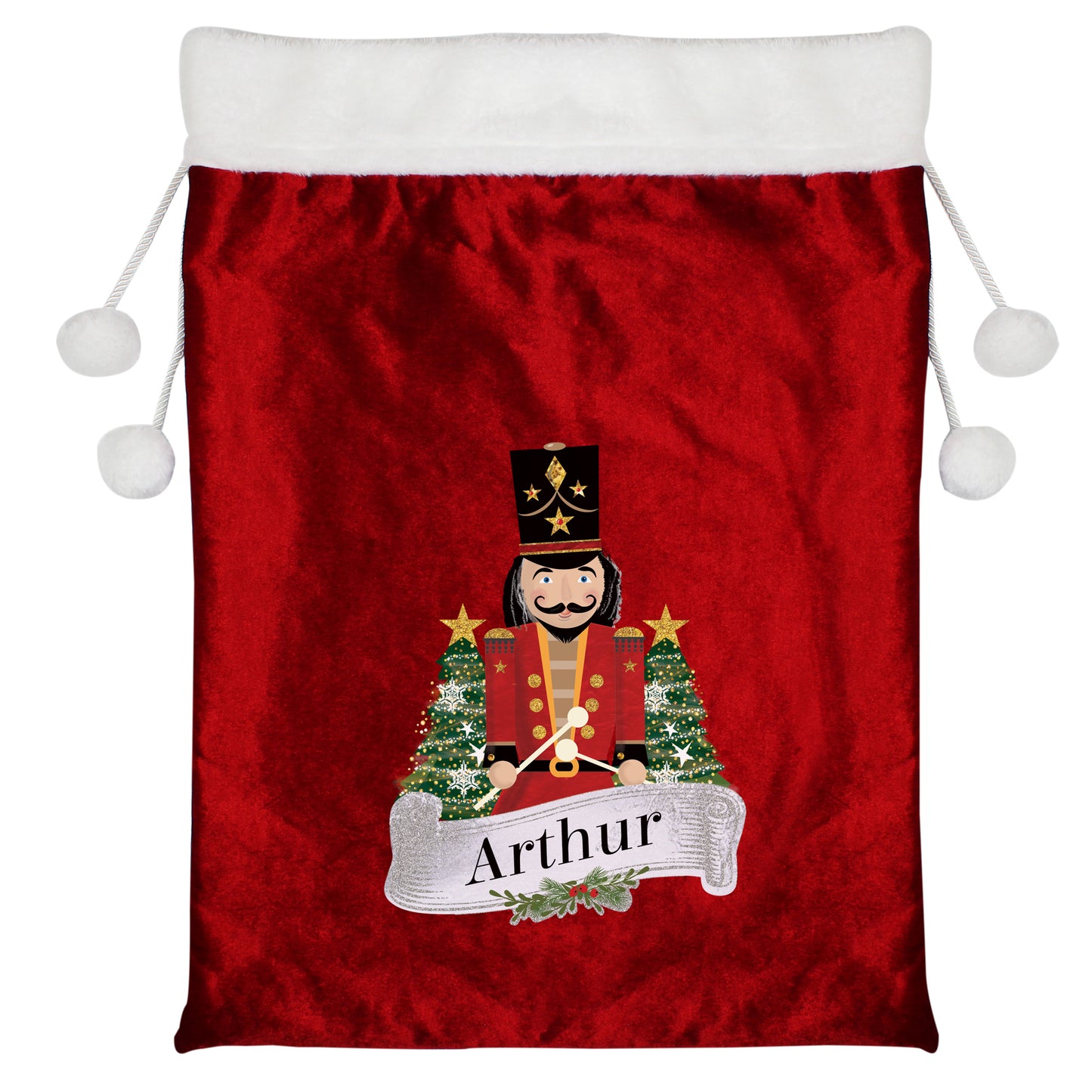 Personalised Nutcracker Red Sack