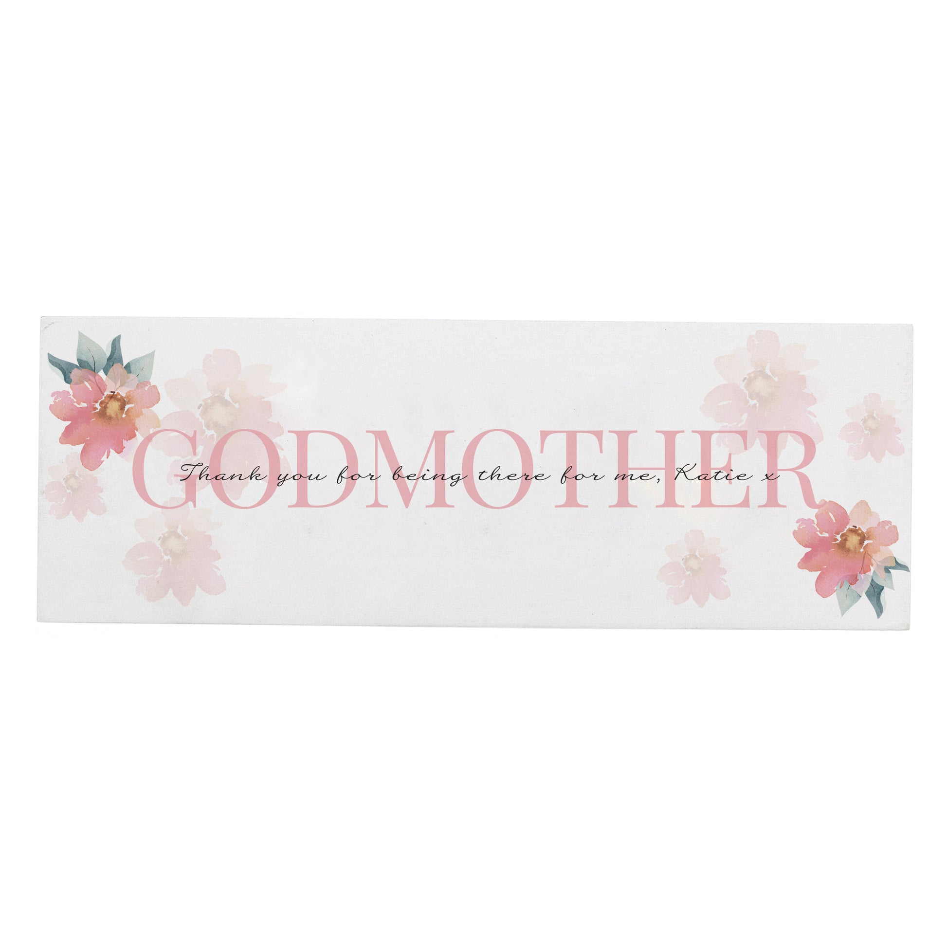 Floral card with 'CODMOTHER' text on a white background