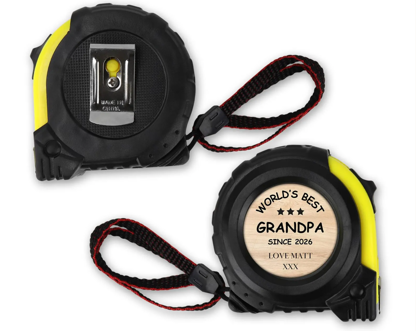 Personalised Tape Measure, Fathers Day Gift for Dad, Grandad, Grandpa, DIY Tool Present