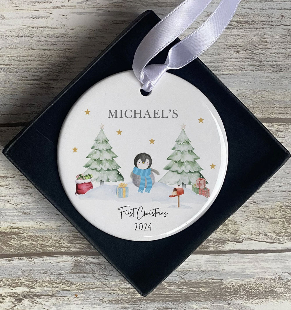 Personalised Baby's 1st Christmas Ornament, Baby's First Christmas Decoration, New Baby Christmas Gift