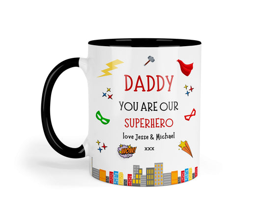 Personalised Fathers Day Gift For Dad Grandad - Dad Hero Gifts - Daddy Gift - Father's Day Mug - Gift For Grandad - Grandad Gifts - Best Dad