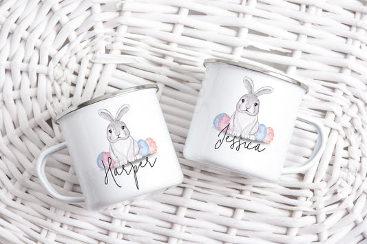 Personalised Easter Basket Gifts For Kids - Easter Mugs - Easter Basket Fillers - Easter Gift - Bunny Rabbit Gift - Camping Mugs For Kids