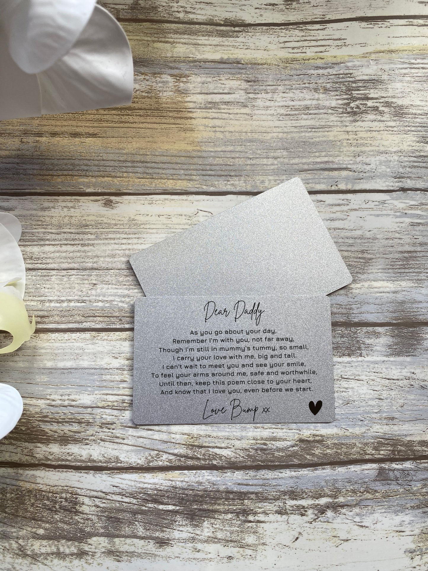 Personalised Daddy To Be Gift, Gift From Bump, Father's Day Gift, Personalised Wallet Keepsake