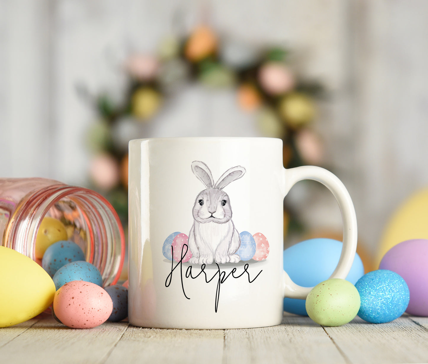 Personalised Easter Mug - Bunny Mug - Easter Gifts - Easter Decor - Springtime Decorations