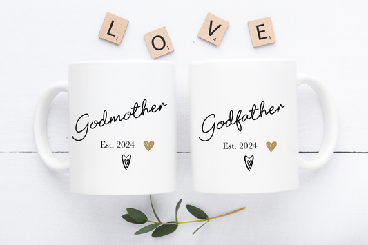 Godmother Mug - Godfather Mug - Godparent Thank You Gifts - Godparent Mugs - Godmother Thank You Gift