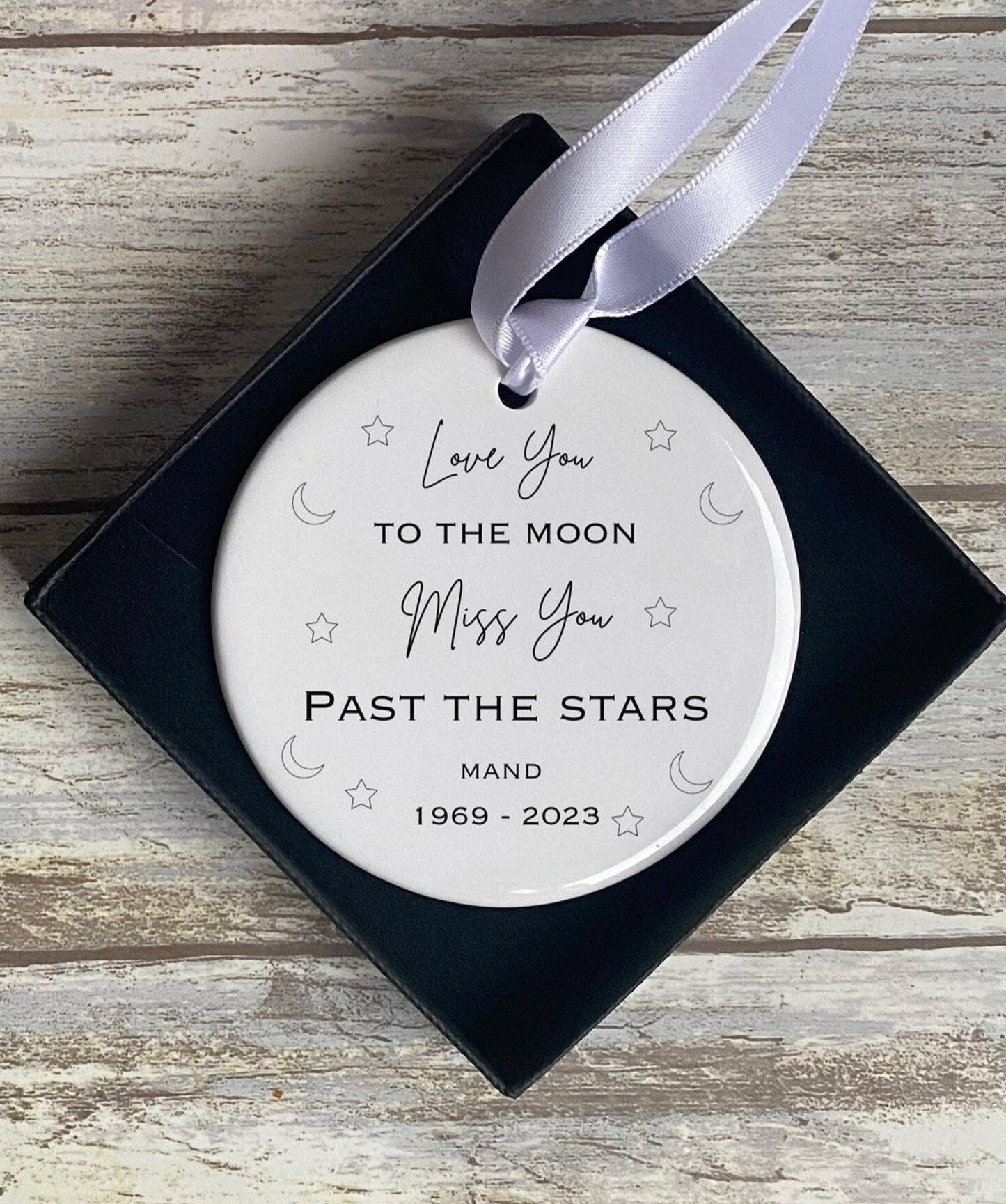 Personalised Memorial Bauble - Remembrance Christmas Decoration- Personalised Christmas Memory Bauble