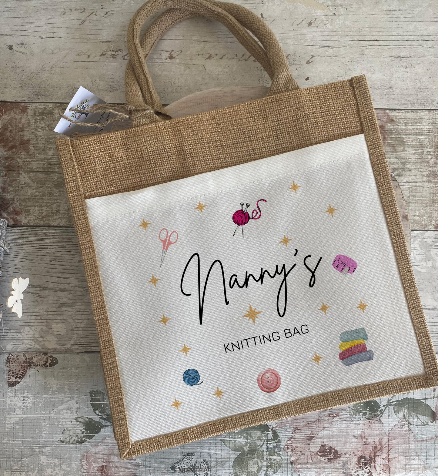 Nanny's Knitting Bag - Nanny Gift - Knitting Storage - Knitting Gift - Knitting Bag - Nanny Mother's Day Gift