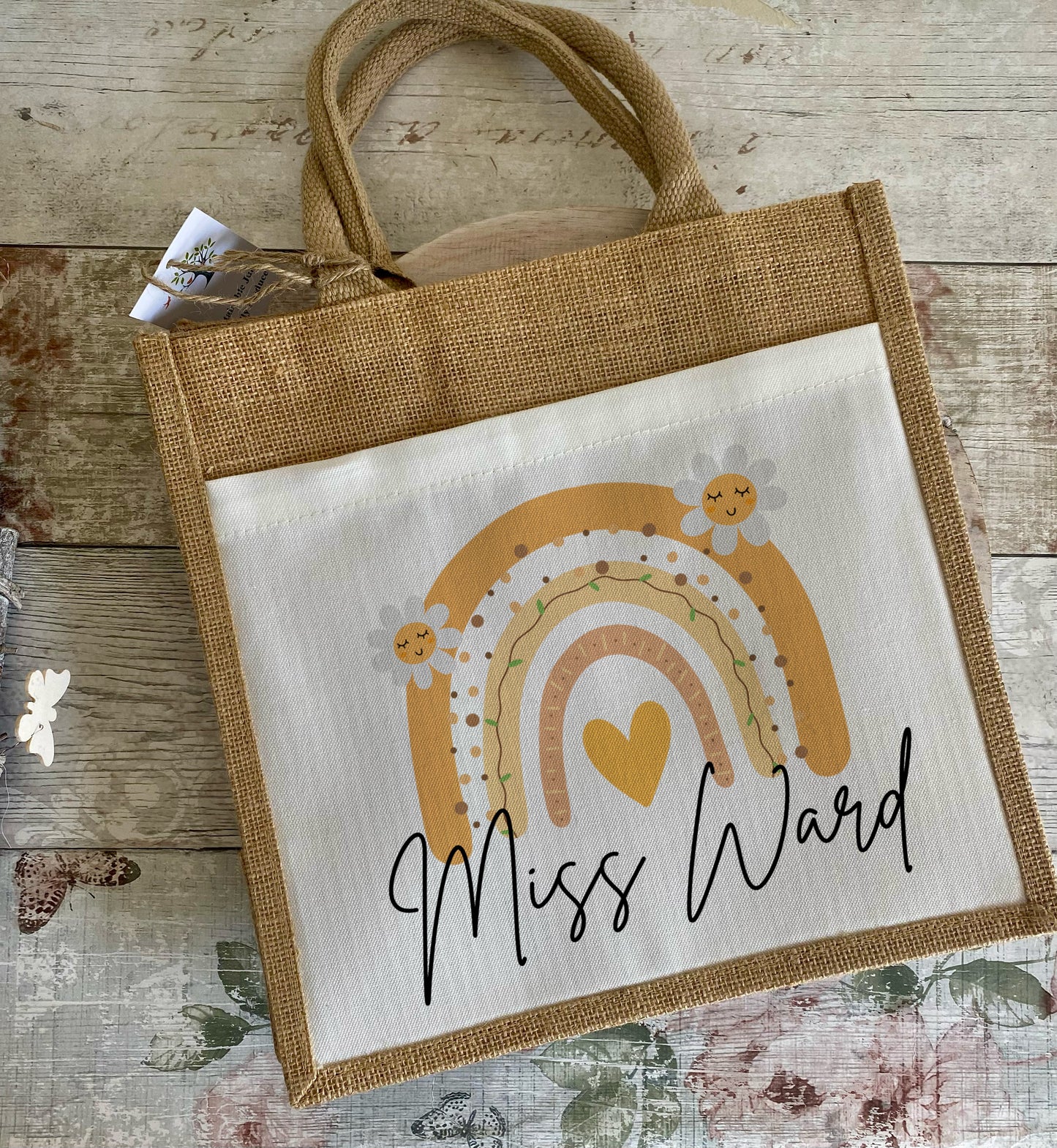 Personalised Teacher Gifts - Teacher Notebook - Tote Bag - Lunch Bag - Orange Theme