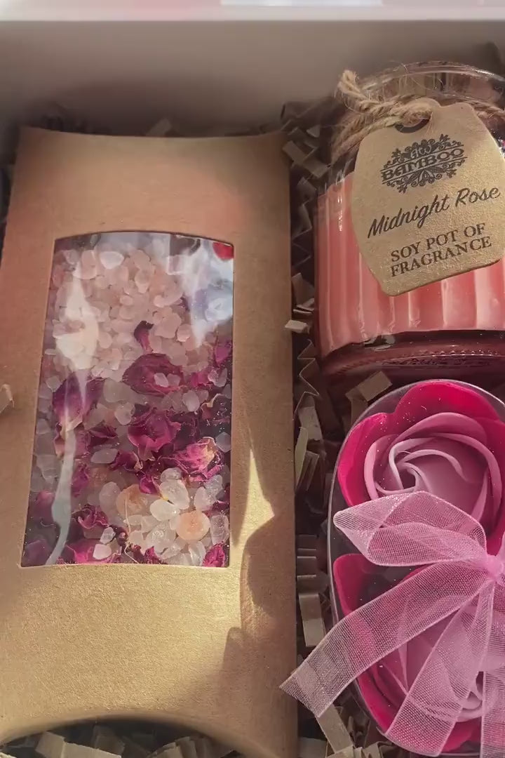 Mothers Day pamper hamper with multiple pamper items