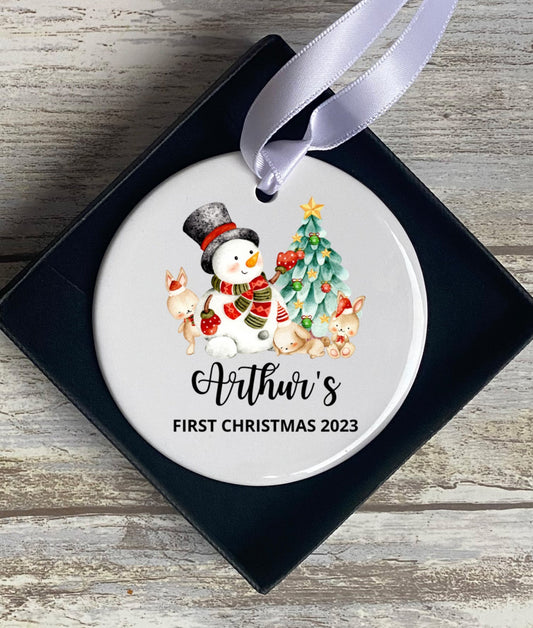 First Christmas Baby Ornament - New Baby Keepsake - 1st Xmas Decoration - Baby Bauble