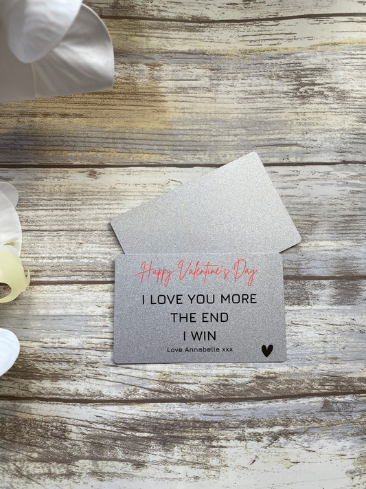 I Love You Wallet Card - Valentine's Day Gift For Him - Romantic Gifts For Her - Happy Valentines Day