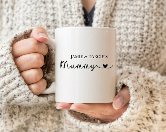 Personalised Mummy Mug, New Mum Gifts - Birthday or Christmas Present For Mum From Kids
