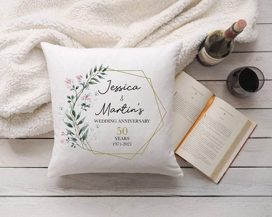 Personalised Wedding Anniversary Cushion