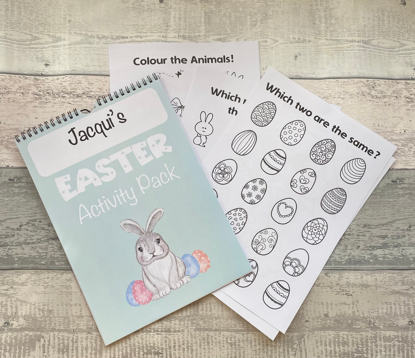 Personalised Easter Activity Book Pack, Easter Gifts, Easter Gift For Kids