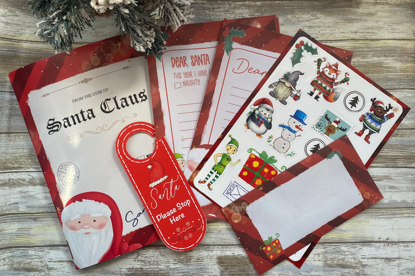 Letter To Santa Kit - Christmas Eve Kids Stationery Set - Christmas Activity Pack