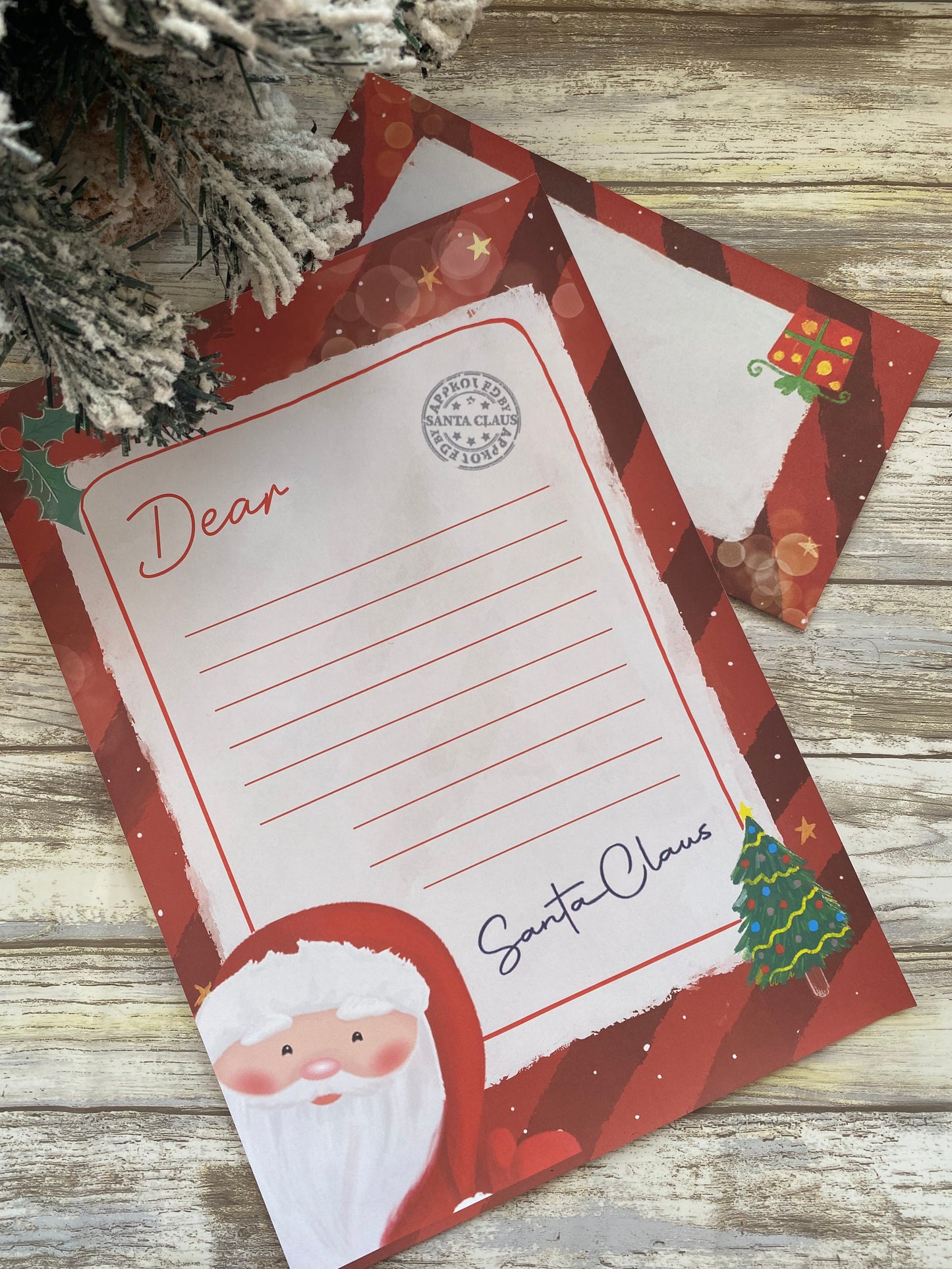 Letter To Santa Kit - Christmas Eve Kids Stationery Set - Christmas Activity Pack