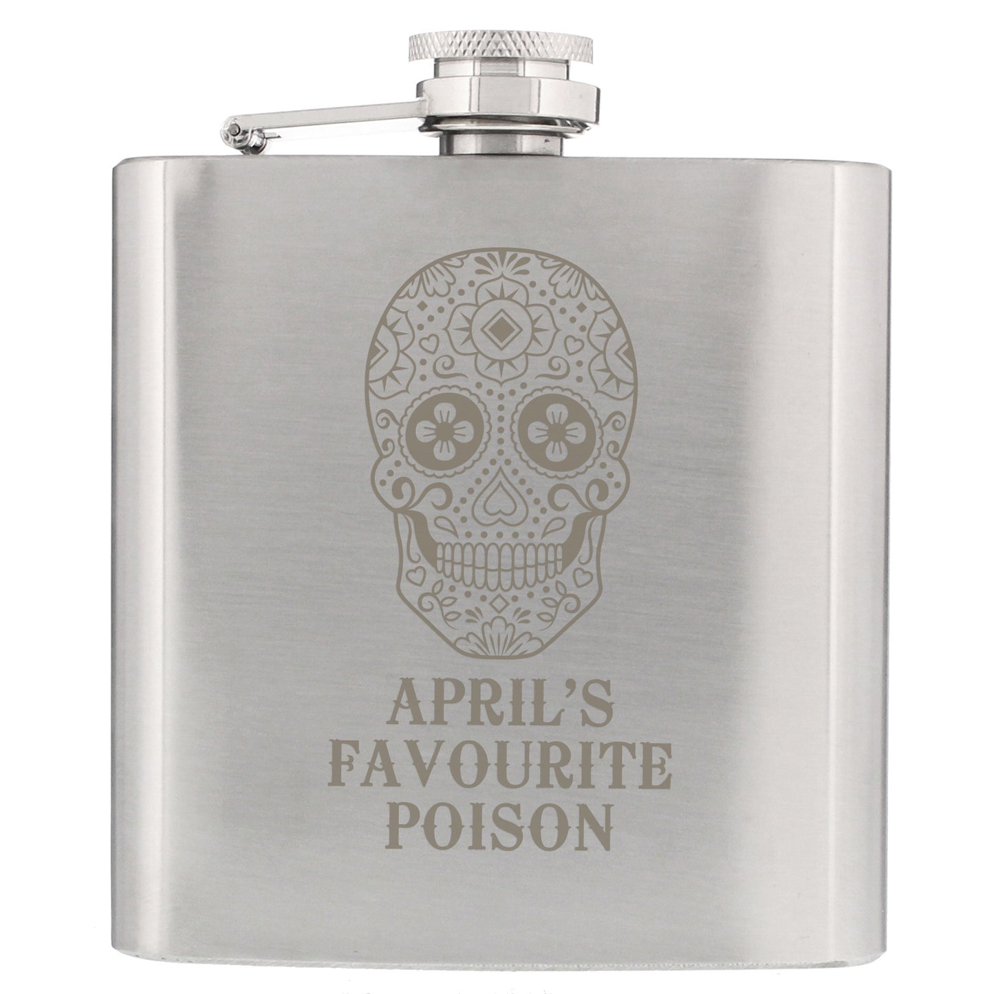 Personalised Sugar Skull Hip Flask