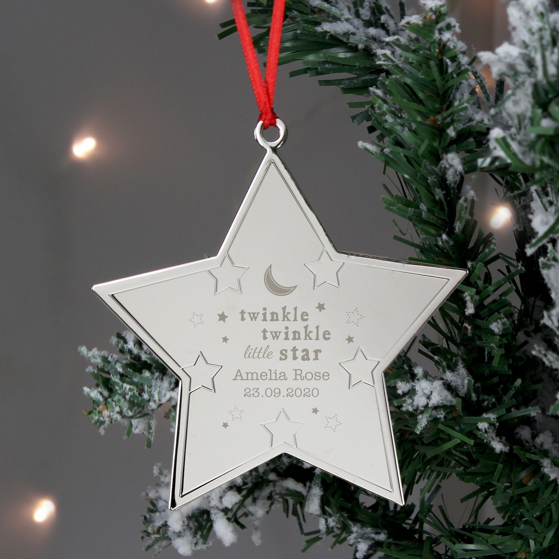 Personalised Twinkle Twinkle Star Metal Decoration