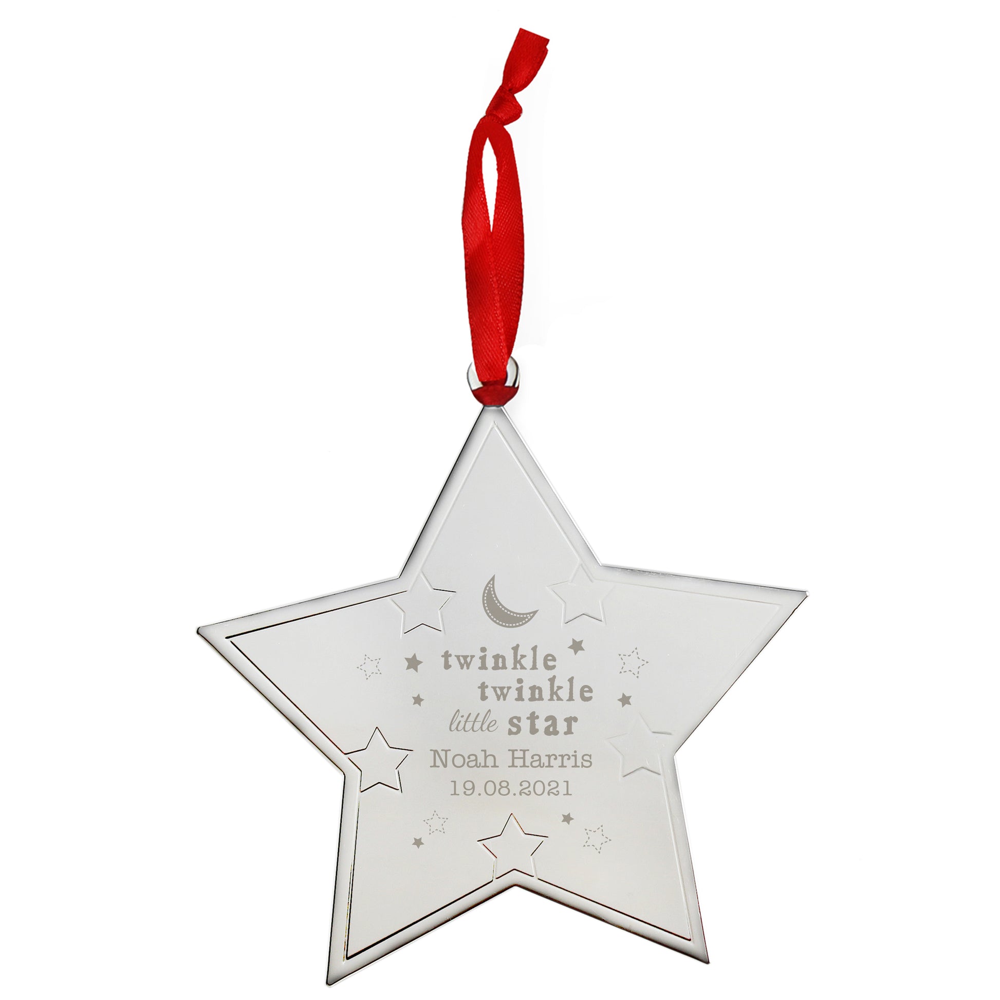 Personalised Twinkle Twinkle Star Metal Decoration